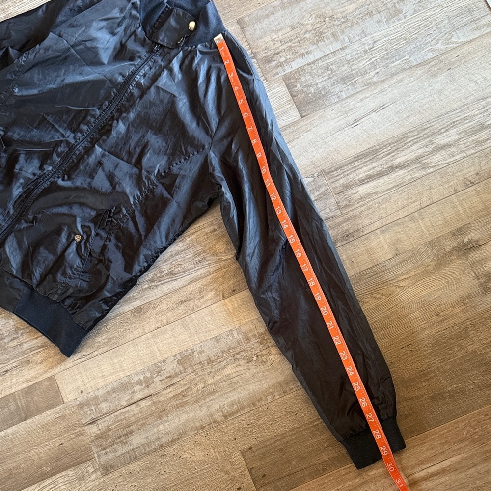 Men's Black Lightweight Zipper Bomber Jacket size 4 - Picture 9 of 9